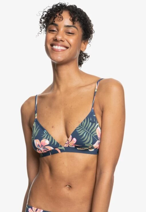 Roxy Into The Sun Tiki Tri - Haut De Bikini - Mood Indigo Tropical Depht -Roxy Soldes Boutique c54870ee513c43c7adca2db3772ed51b